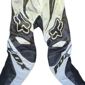 Fox 180 White and Black Motocross Pants